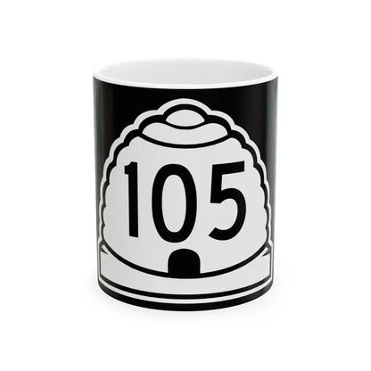 Utah 105 (Utah) (Road Sign) White Coffee Mug 11oz - Go Mug Yourself