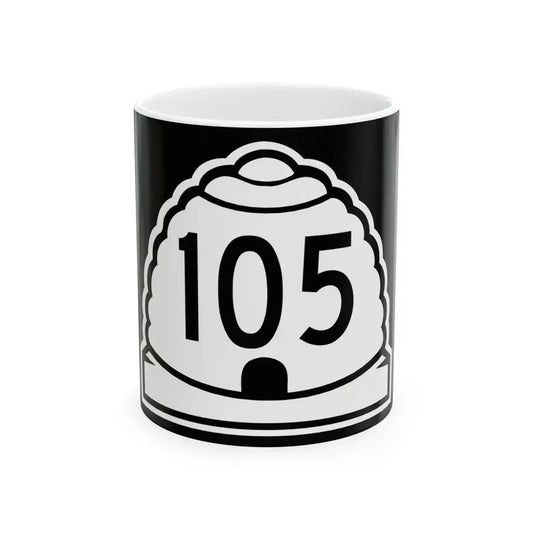 Utah 105 (Utah) (Road Sign) White Coffee Mug 11oz - Go Mug Yourself