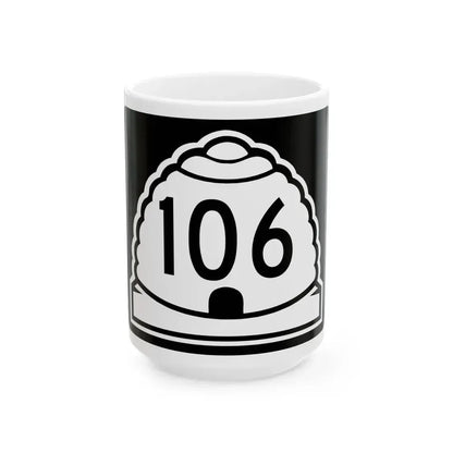 Utah 106 (Utah) (Road Sign) White Coffee Mug 15oz - Go Mug Yourself