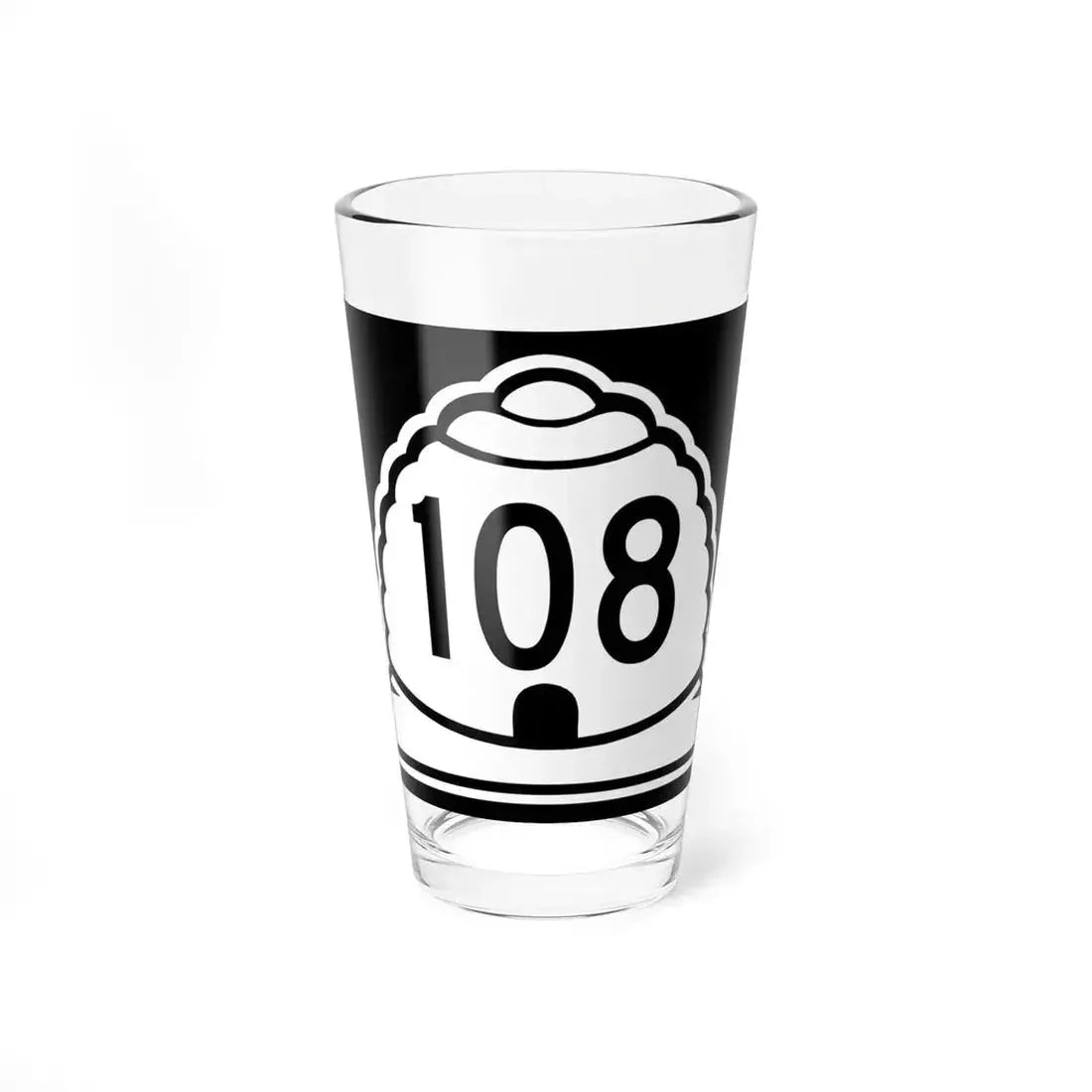 Utah 108 (Utah) (Road Sign) Pint Glass 16oz 16oz - Go Mug Yourself