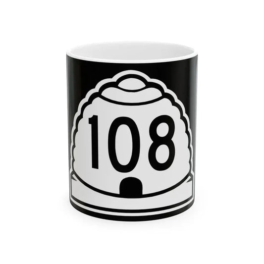 Utah 108 (Utah) (Road Sign) White Coffee Mug 11oz - Go Mug Yourself
