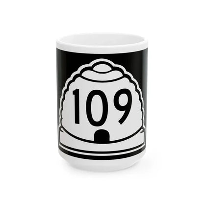 Utah 109 (Utah) (Road Sign) White Coffee Mug 15oz - Go Mug Yourself