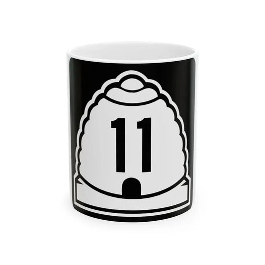 Utah 11 (Utah) (Road Sign) White Coffee Mug 11oz - Go Mug Yourself