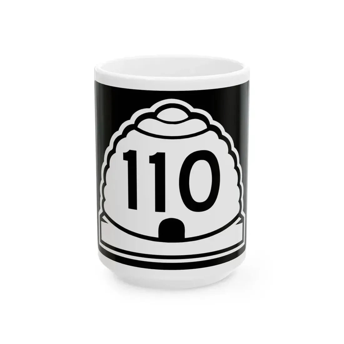 Utah 110 (Utah) (Road Sign) White Coffee Mug 15oz - Go Mug Yourself