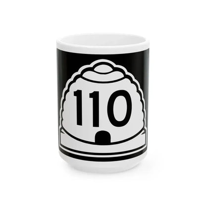 Utah 110 (Utah) (Road Sign) White Coffee Mug 15oz - Go Mug Yourself