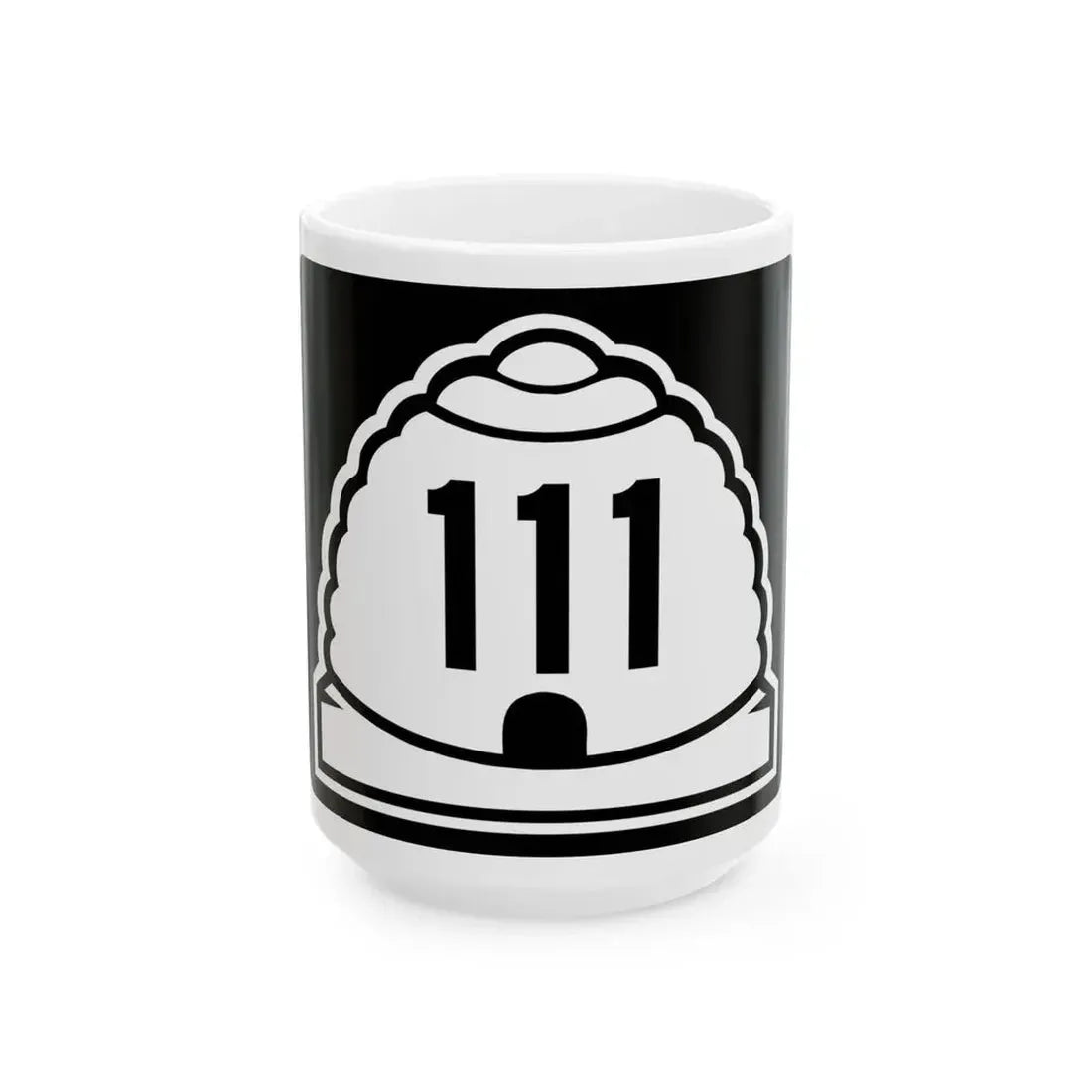 Utah 111 (Utah) (Road Sign) White Coffee Mug 15oz - Go Mug Yourself