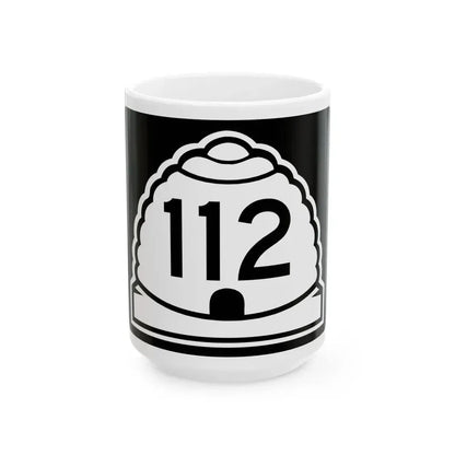 Utah 112 (Utah) (Road Sign) White Coffee Mug 15oz - Go Mug Yourself