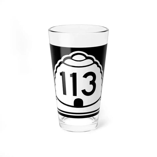 Utah 113 (Utah) (Road Sign) Pint Glass 16oz 16oz - Go Mug Yourself