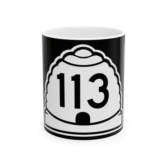 Utah 113 (Utah) (Road Sign) White Coffee Mug 11oz - Go Mug Yourself
