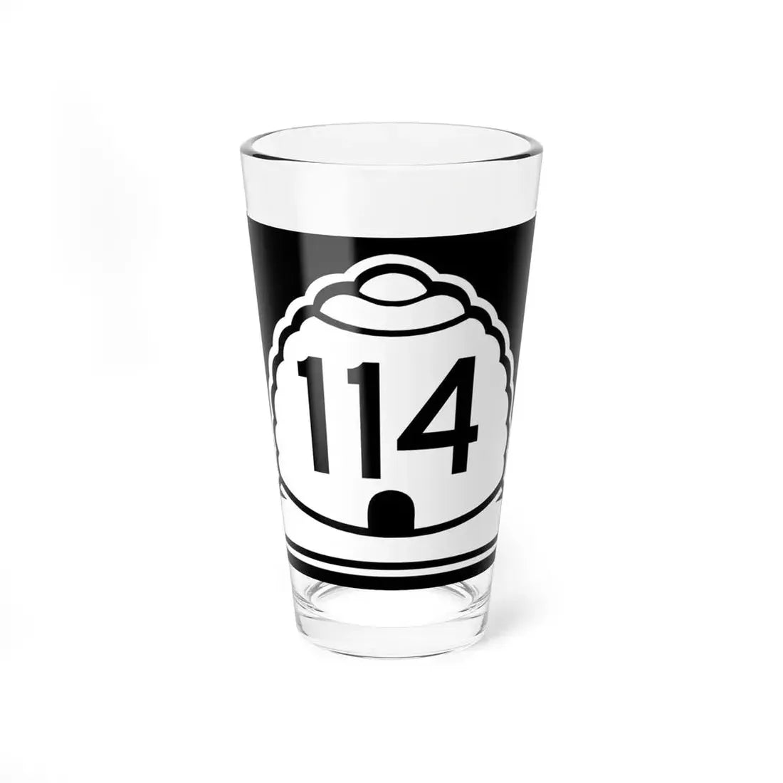 Utah 114 (Utah) (Road Sign) Pint Glss 16oz 16oz - Go Mug Yourself