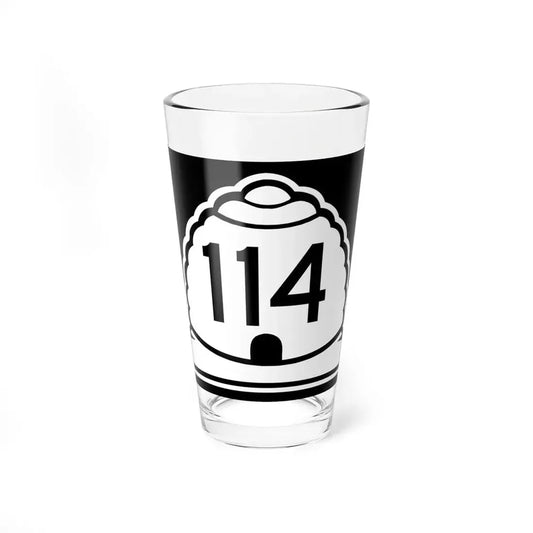 Utah 114 (Utah) (Road Sign) Pint Glss 16oz 16oz - Go Mug Yourself