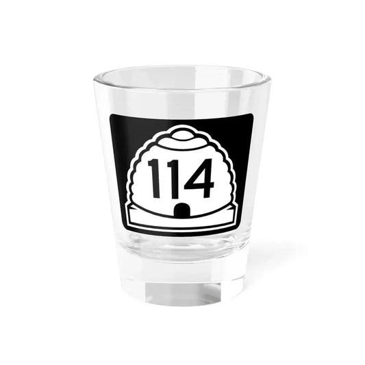 Utah 114 (Utah) (Road Sign) Shot Glass 1.5oz 1.5oz - Go Mug Yourself