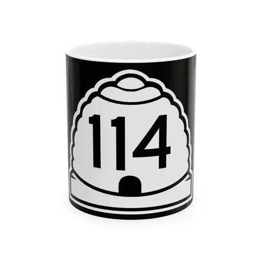Utah 114 (Utah) (Road Sign) White Coffee Mug 11oz - Go Mug Yourself