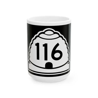 Utah 116 (Utah) (Road Sign) White Coffee Mug 15oz - Go Mug Yourself