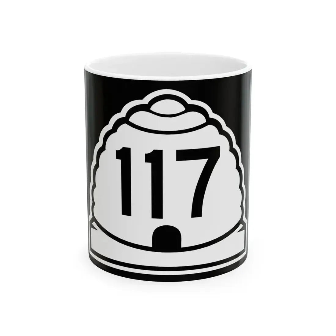 Utah 117 (Utah) (Road Sign) White Coffee Mug 11oz - Go Mug Yourself
