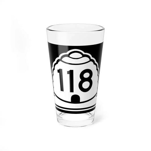 Utah 118 (Utah) (Road Sign) Pint Glass 16oz 16oz - Go Mug Yourself