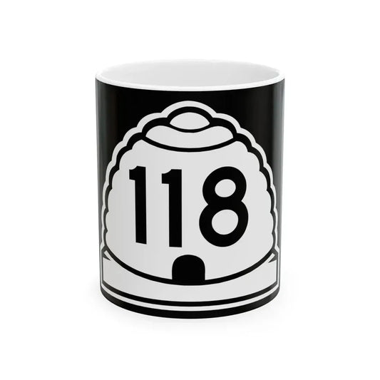Utah 118 (Utah) (Road Sign) White Coffee Mug 11oz - Go Mug Yourself