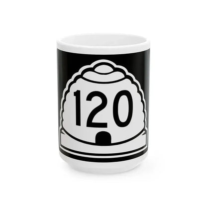 Utah 120 (Utah) (Road Sign) White Coffee Mug 15oz - Go Mug Yourself