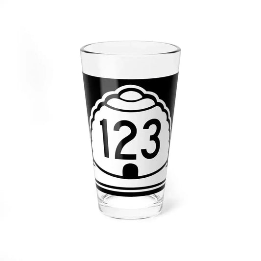 Utah 123 (Utah) (Road Sign) Pint Glass 16oz 16oz - Go Mug Yourself