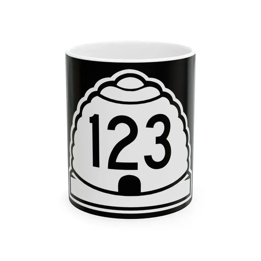 Utah 123 (Utah) (Road Sign) White Coffee Mug 11oz - Go Mug Yourself
