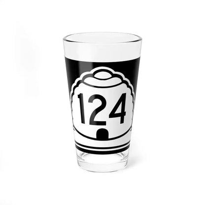 Utah 124 (Utah) (Road Sign) Pint Glass 16oz 16oz - Go Mug Yourself