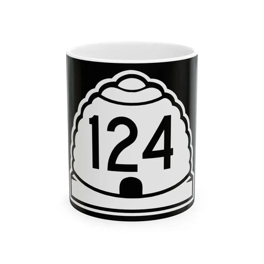 Utah 124 (Utah) (Road Sign) White Coffee Mug 11oz - Go Mug Yourself