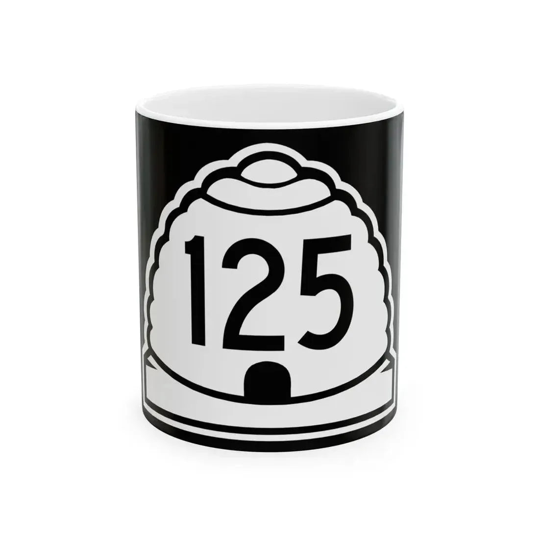 Utah 125 (Utah) (Road Sign) White Coffee Mug 11oz - Go Mug Yourself