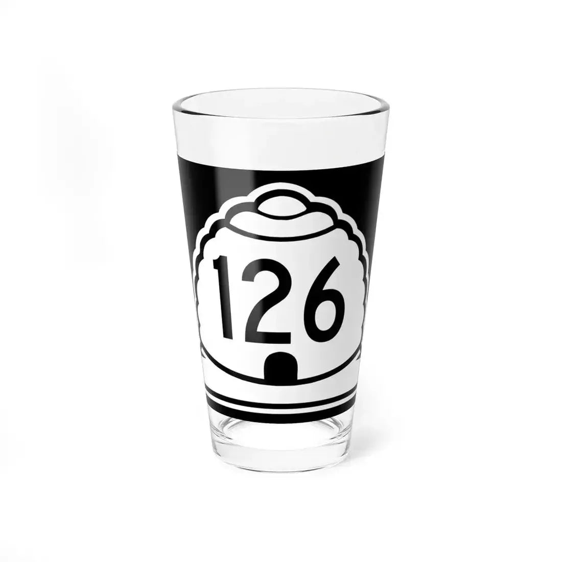 Utah 126 (Utah) (Road Sign) Pint Glass 16oz 16oz - Go Mug Yourself