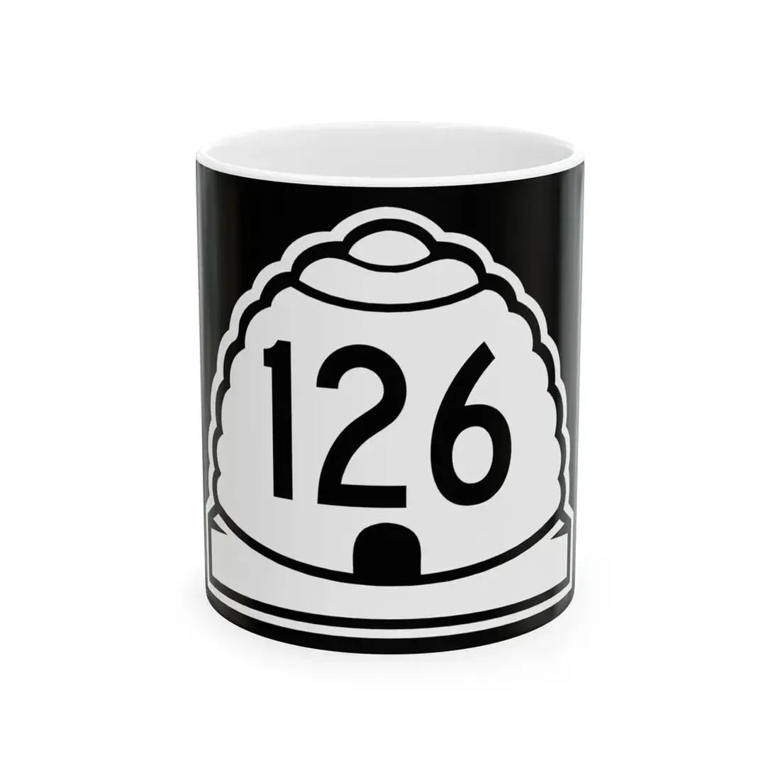 Utah 126 (Utah) (Road Sign) White Coffee Mug 11oz - Go Mug Yourself