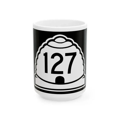 Utah 127 (Utah) (Road Sign) White Coffee Mug 15oz - Go Mug Yourself