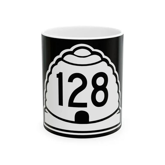Utah 128 (Utah) (Road Sign) White Coffee Mug 11oz - Go Mug Yourself