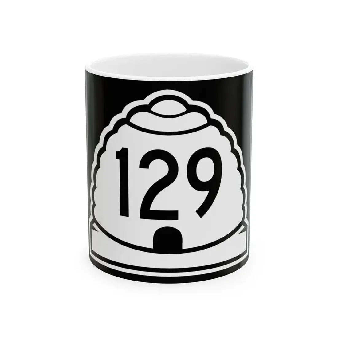Utah 129 (Utah) (Road Sign) White Coffee Mug 11oz - Go Mug Yourself