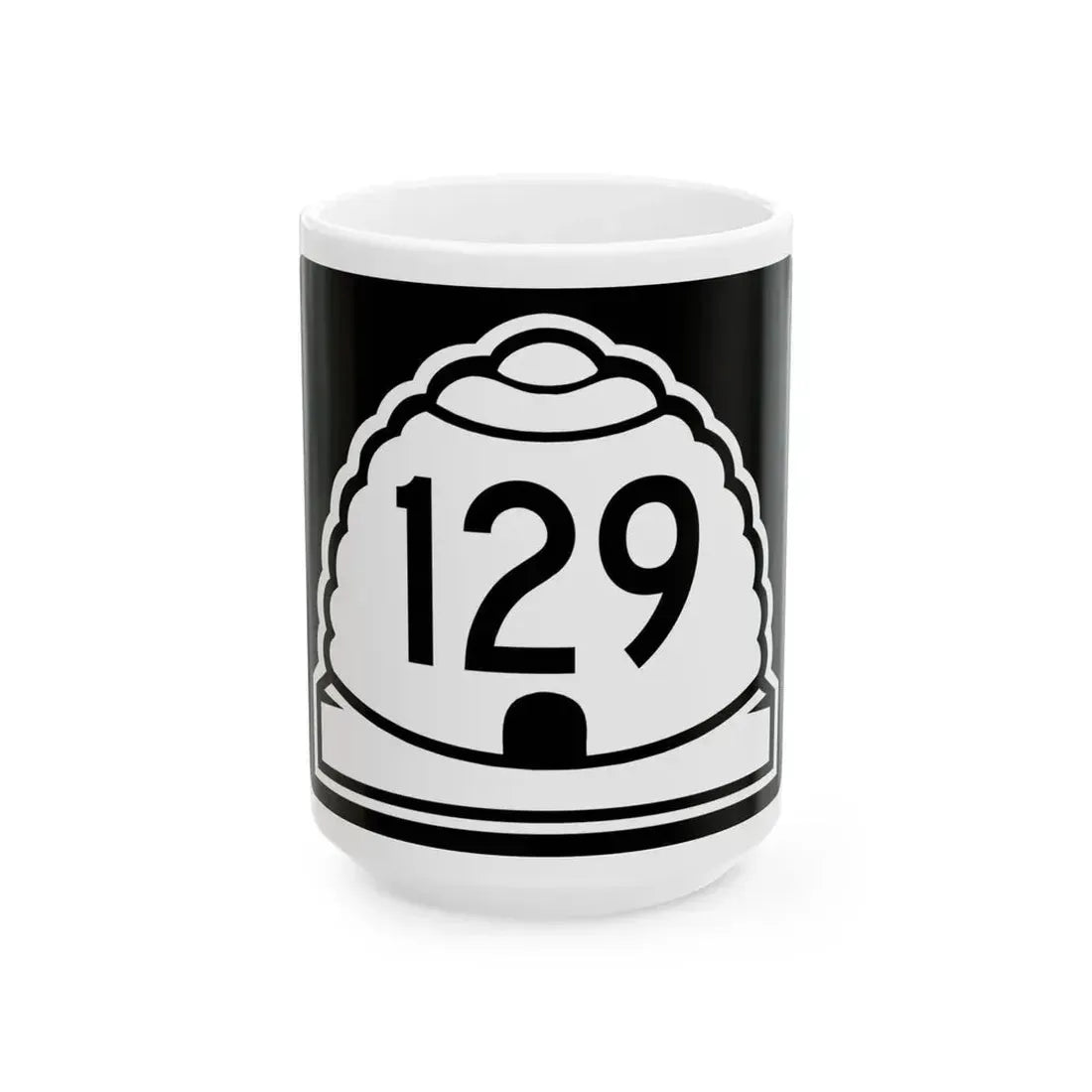 Utah 129 (Utah) (Road Sign) White Coffee Mug 15oz - Go Mug Yourself