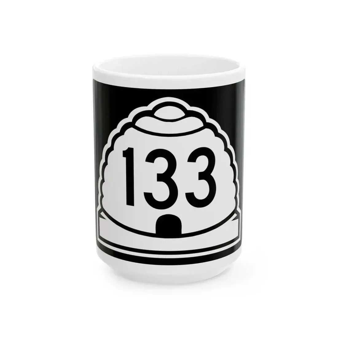 Utah 133 (Utah) (Road Sign) White Coffee Mug 15oz - Go Mug Yourself
