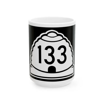 Utah 133 (Utah) (Road Sign) White Coffee Mug 15oz - Go Mug Yourself