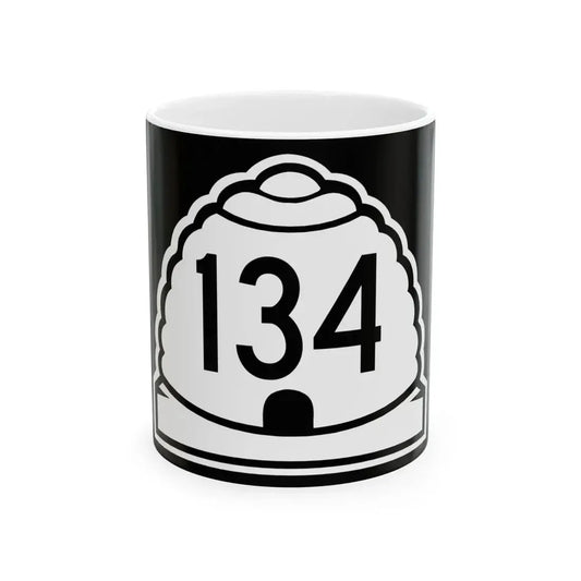 Utah 134 (Utah) (Road Sign) White Coffee Mug 11oz - Go Mug Yourself