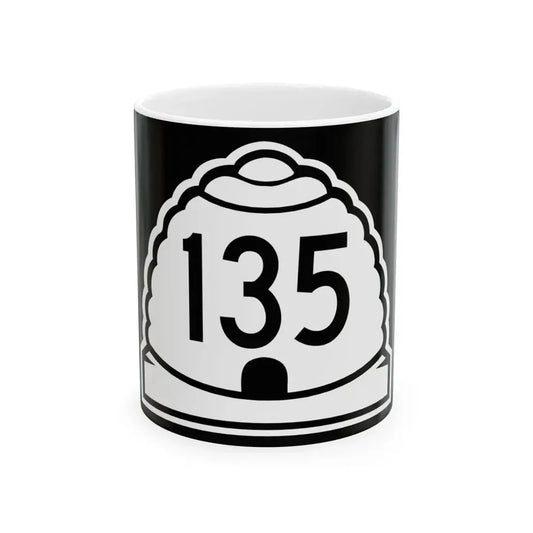 Utah 135 (Utah) (Road Sign) White Coffee Mug 11oz - Go Mug Yourself
