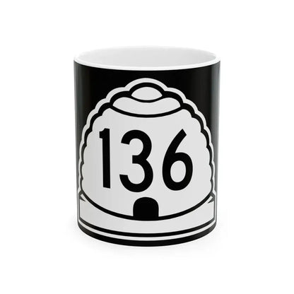 Utah 136 (Utah) (Road Sign) White Coffee Mug 11oz - Go Mug Yourself