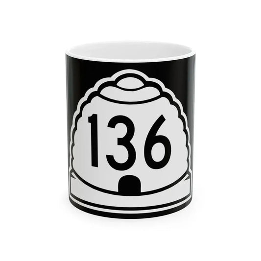 Utah 136 (Utah) (Road Sign) White Coffee Mug 11oz - Go Mug Yourself