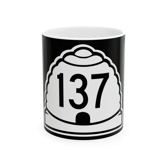 Utah 137 (Utah) (Road Sign) White Coffee Mug 11oz - Go Mug Yourself