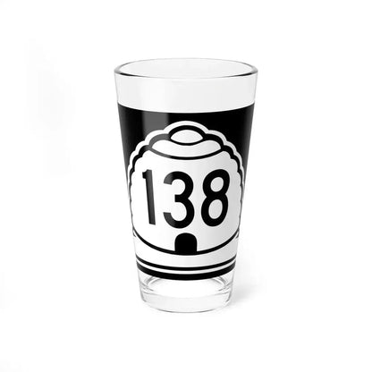 Utah 138 (Utah) (Road Sign) Pint Glass 16oz 16oz - Go Mug Yourself