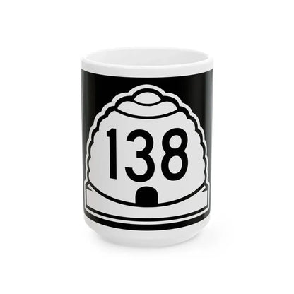 Utah 138 (Utah) (Road Sign) White Coffee Mug 15oz - Go Mug Yourself