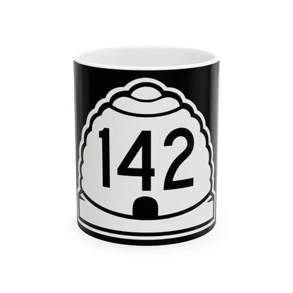 Utah 142 (Utah) (Road Sign) White Coffee Mug 11oz - Go Mug Yourself