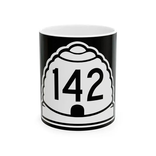 Utah 142 (Utah) (Road Sign) White Coffee Mug 11oz - Go Mug Yourself