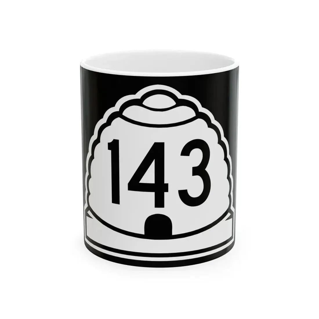 Utah 143 (Utah) (Road Sign) White Coffee Mug 11oz - Go Mug Yourself