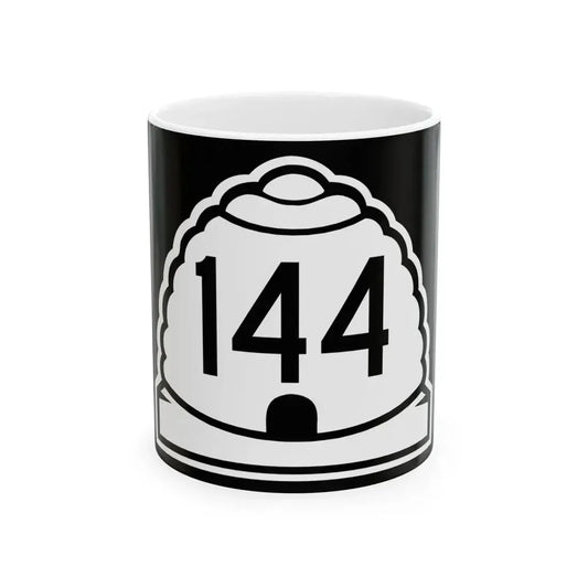 Utah 144 (Utah) (Road Sign) White Coffee Mug 11oz - Go Mug Yourself