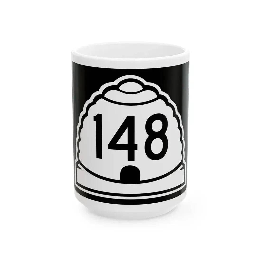 Utah 148 (Utah) (Road Sign) White Coffee Mug 15oz - Go Mug Yourself