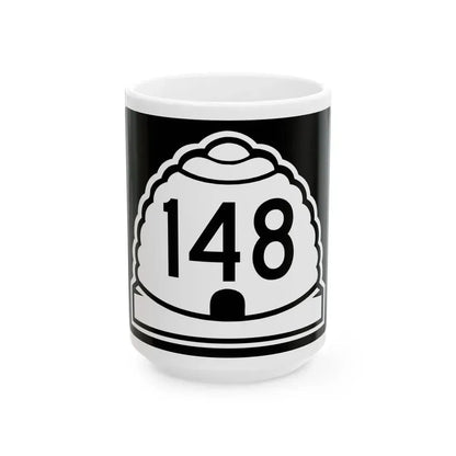 Utah 148 (Utah) (Road Sign) White Coffee Mug 15oz - Go Mug Yourself