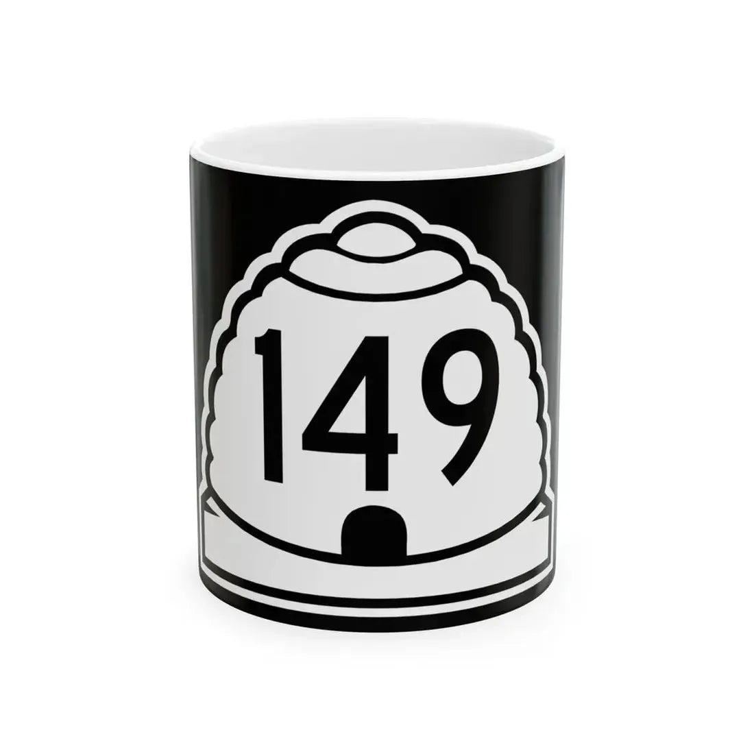 Utah 149 (Utah) (Road Sign) White Coffee Mug - Go Mug Yourself