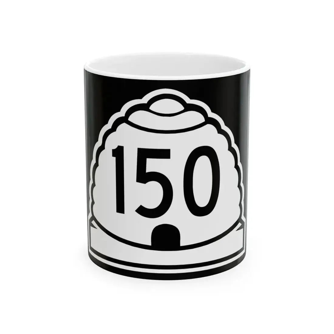Utah 150 (Utah) (Road Sign) White Coffee Mug 11oz - Go Mug Yourself